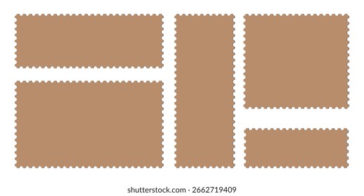 Leere Briefmarke. Briefmarkenvorlage bereinigen. Portosymbol.