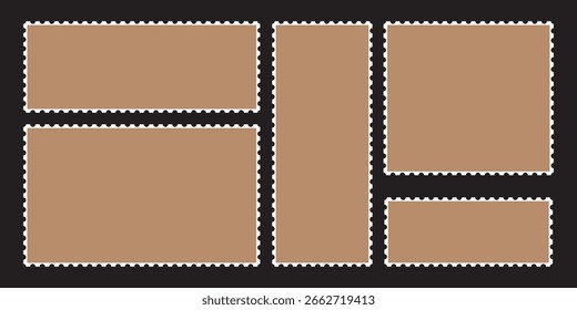 Leere Briefmarke. Briefmarkenvorlage bereinigen. Portosymbol.