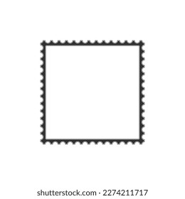 Blank postage stamp icon. Simple flat style illustration.