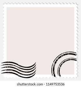 Blank postage stamp illustration