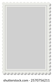 Blank postage stamp isolated on transparent background. Light postage stamp collection. Blank stamp for send envelope or letter