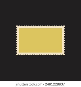 Ilustración vectorial de sello postal en blanco