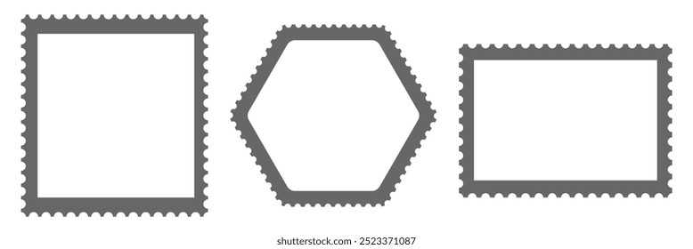 Blank postage stamp vector illustration .
