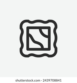 Blank Postage Stamps frames icon. Postage vector illustration. Sign. Symbol. Button. Element. Silhouette. Logo. web