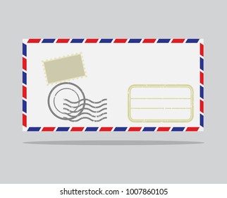 Blank Postage Stamps Paper Mail Isolated Stock Vector (Royalty Free ...