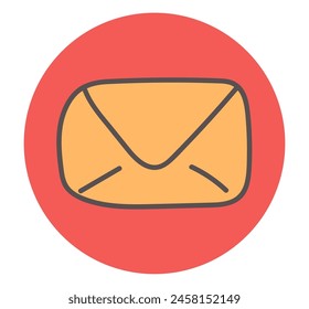 Blank postal retro old style envelope letter back and front view on isolated white background. Vector flat graphic design illustration