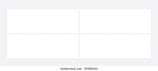 Blank postal stamp collection.illustration vector