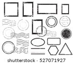 Blank postal stamps set.illustration vector