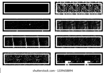 Blank postal stamps set.illustration vector 