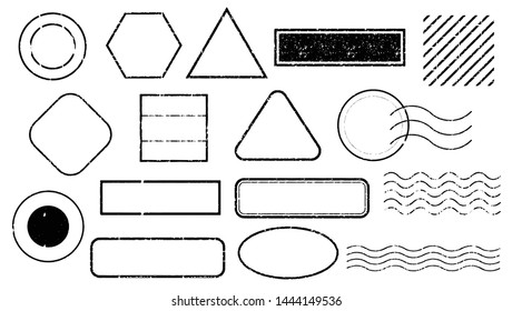 Blank postal stamps set.illustration vector