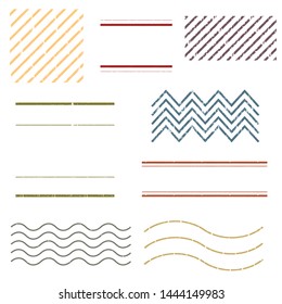 Blank postal stamps set.illustration vector