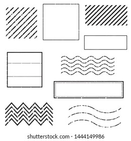 Blank postal stamps set.illustration vector