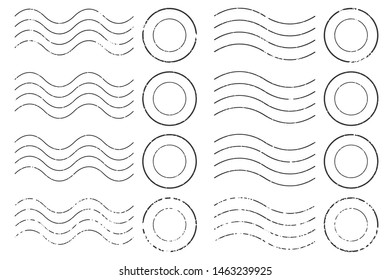 Blank postal stamps set.illustration vector