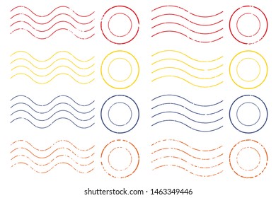 Blank postal stamps set.illustration vector