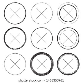 Blank postal stamps set.illustration vector