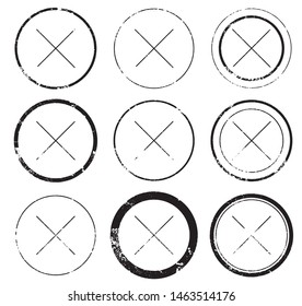 Blank postal stamps set.illustration vector