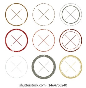 Blank postal stamps set.illustration vector