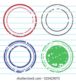 Blank postal stamps set.illustration vector