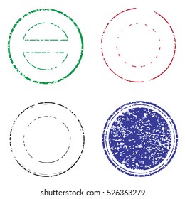Blank postal stamps set.illustration vector