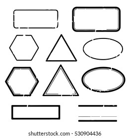 Blank postal stamps set.illustration vector
