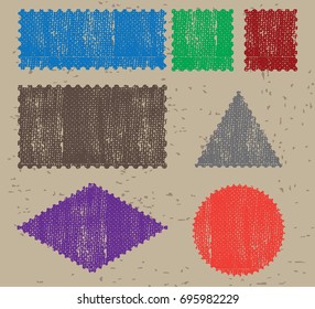 Blank postal stamps set.illustration vector