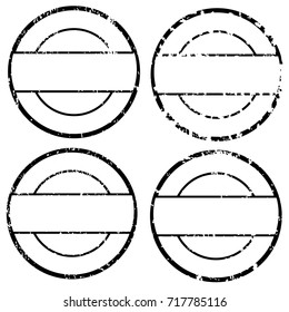 Blank postal stamps set.illustration vector