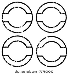 Blank postal stamps set.illustration vector