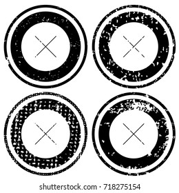 Blank postal stamps set.illustration vector