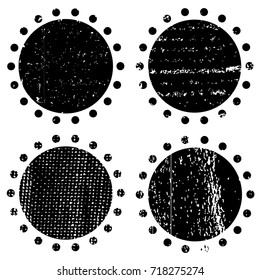 Blank postal stamps set.illustration vector