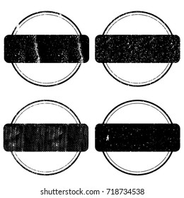 Blank postal stamps set.illustration vector