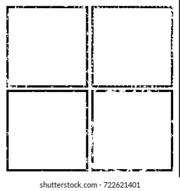 Blank postal stamps set.illustration vector