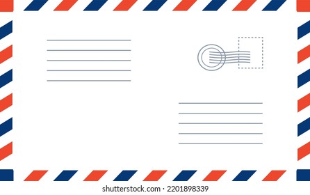  Postal en blanco. Tipo de postal.Vector de tarjeta de felicitación