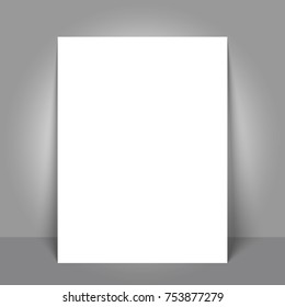 Blank poster bi fold brochure mockup cover template.