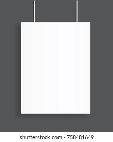 Blank poster bi fold brochure mockup cover template.