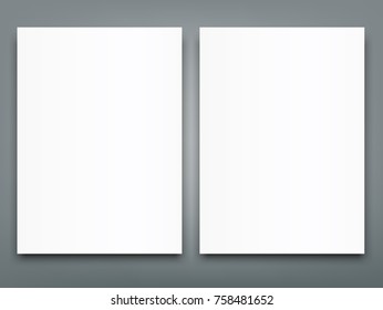 Blank poster bi fold brochure mockup cover template.