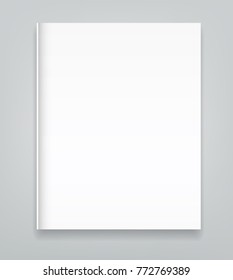 Blank poster bi fold brochure mockup cover template.