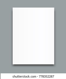 Blank poster bi fold brochure mockup cover template.
