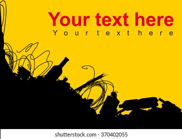 The blank the poster with the garbage heap of calls not polluting and not littering