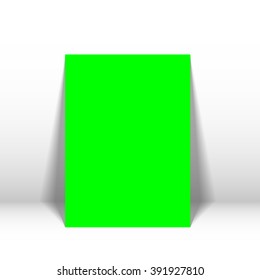 blank poster mockup on white wall