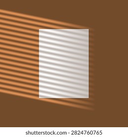 blank poster mockup with shadow overlay