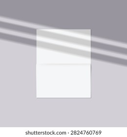 blank poster mockup with shadow overlay