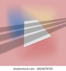 blank poster mockup with shadow overlay