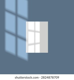 blank poster mockup with shadow overlay