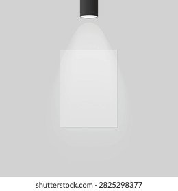 blank poster mockup with shadow overlay