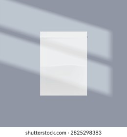blank poster mockup with shadow overlay