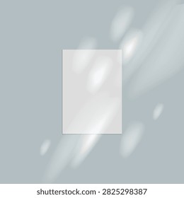 blank poster mockup with shadow overlay