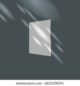blank poster mockup with shadow overlay
