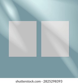 blank poster mockup with shadow overlay