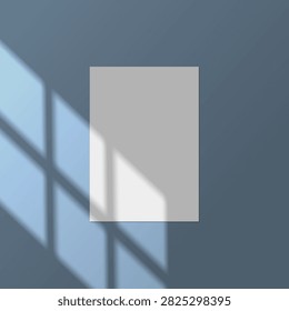 blank poster mockup with shadow overlay