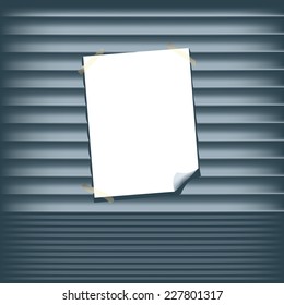 Blank Poster on a Roll Up Shutter